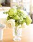 Mixed Cream Beige and Moss Green Vintage Artificial Silk Flower Peonies 2 Bouquets Floral